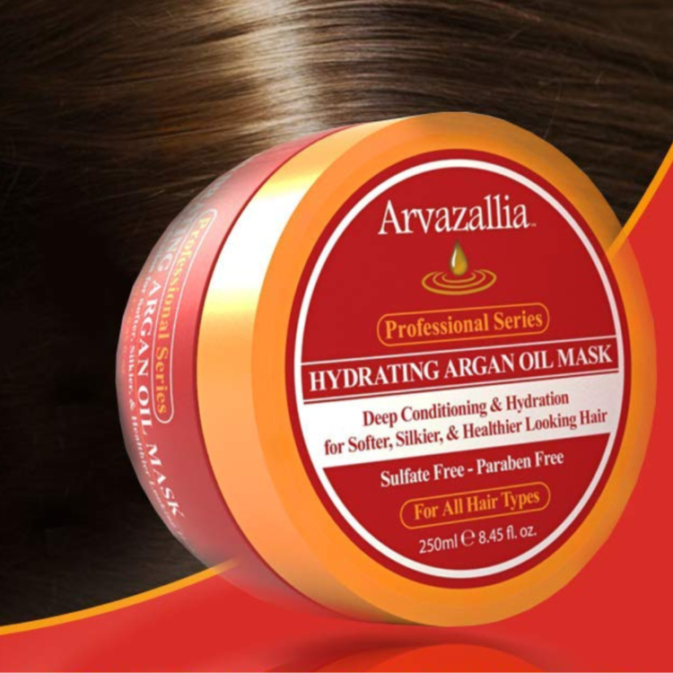 Arvazallia Hydrating Argan Oil Hair Mask and Deep Conditioner for Dry or Damaged Hair - Image 2