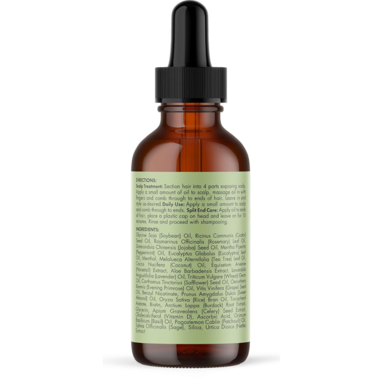 Mielle Organics Rosemary Mint Scalp & Hair Strengthening Oil for All Hair Types, 2 Ounce - Image 2