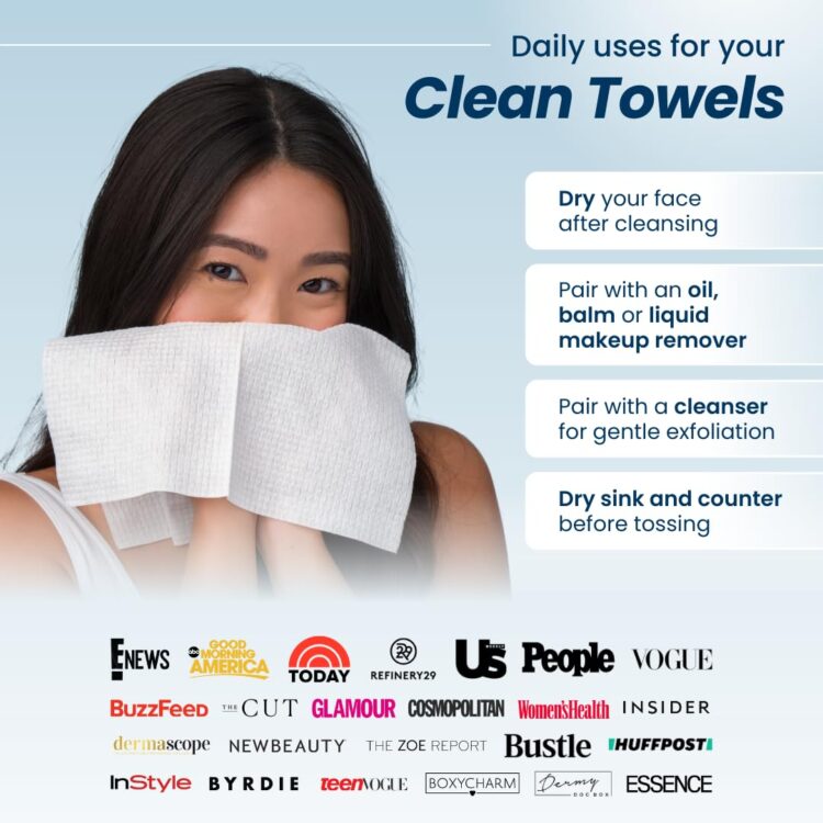 Clean Skin Club XL Face Towels | 50 Pack - Image 5